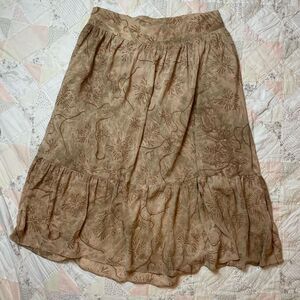 indulgence vintage y2k tiered beige fairy boho midi skirt size 22